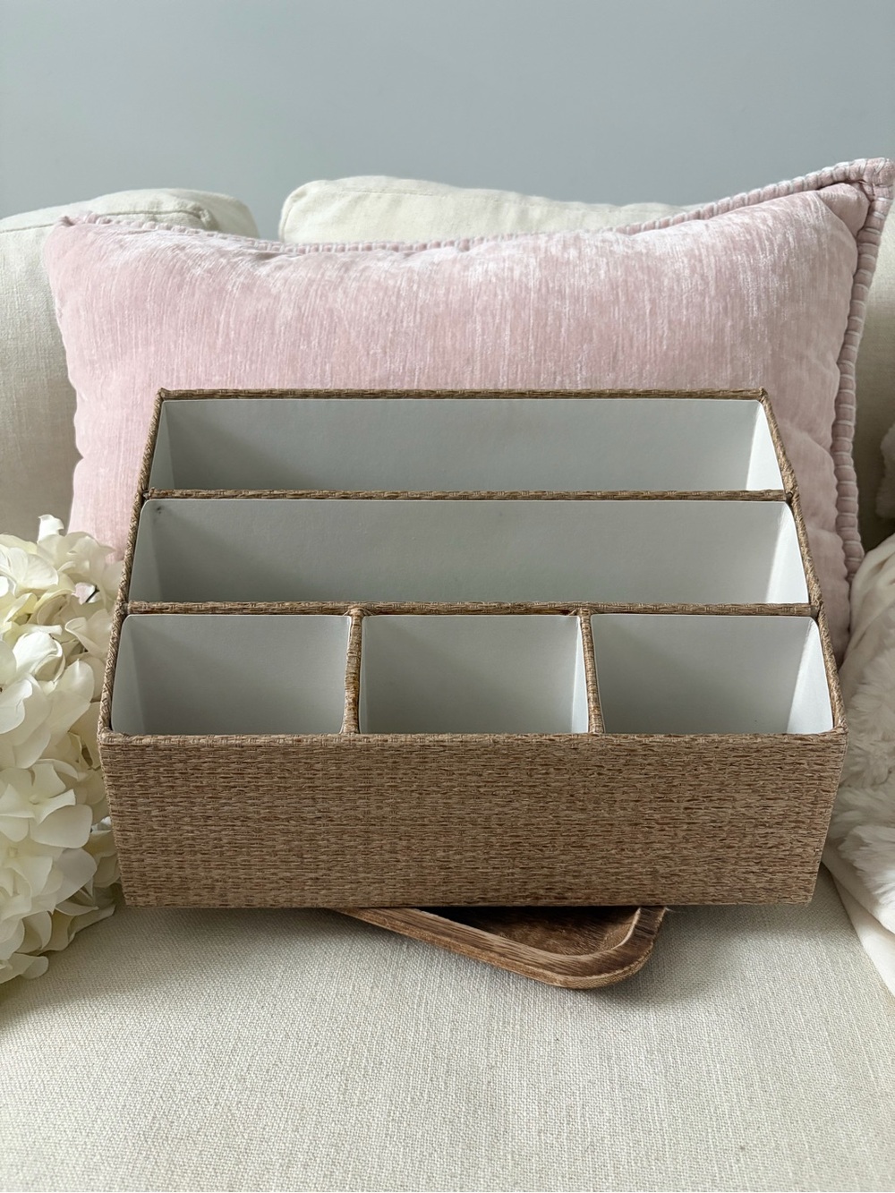 Threshold Natural Brown and White Woven Organizer